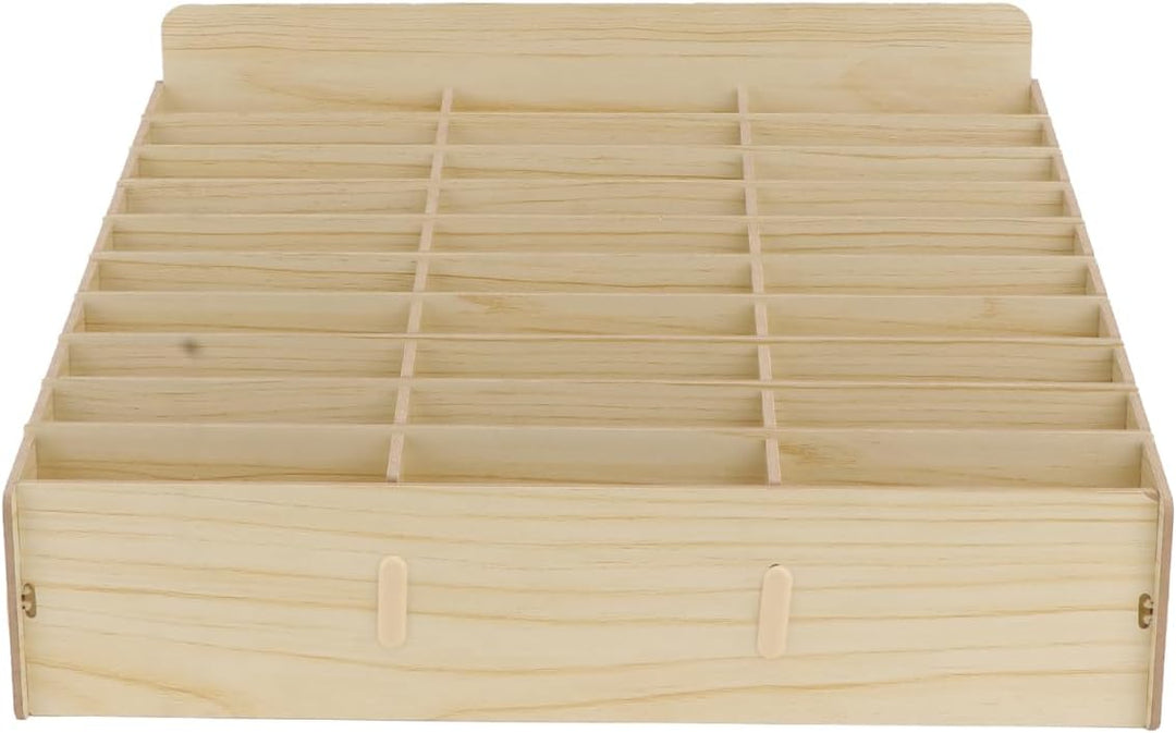 Operitacx Handy-Aufbewahrung für Schule, Handy, Gitter, Organizer, Holz, 30 Steckplätze, Handybox, K