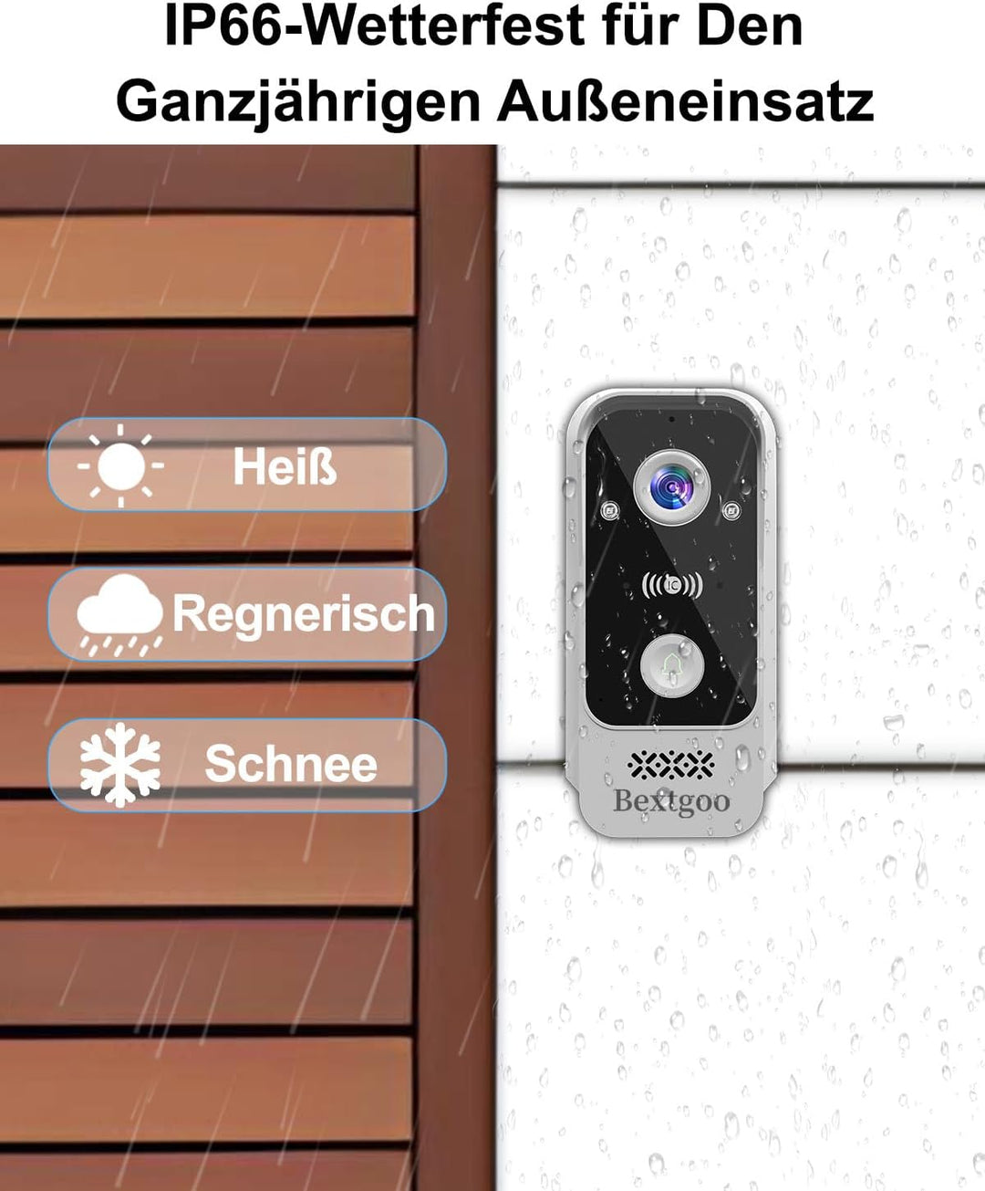 2K Türsprechanlage mit Türöffner, Video Türklingel mit Kamera WLAN mit 7" Touchscreen, App, IC Card