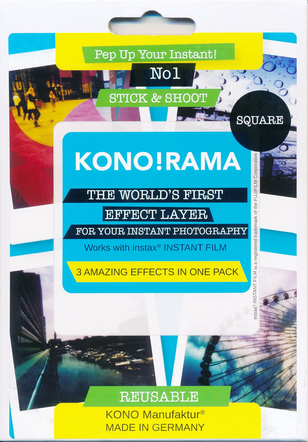 1-Square 3er Filter Set für Fuji INSTAX Square Filter Set 1 SQUARE, Filter Set 1 SQUARE