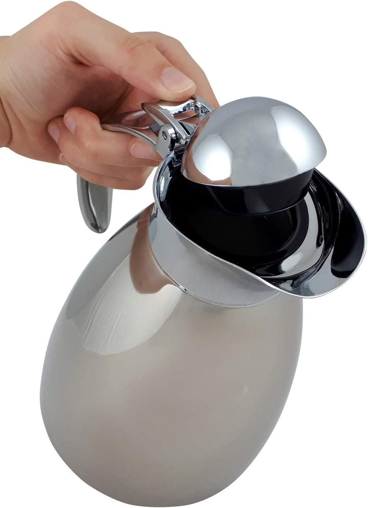 Helios Brilliant Edelstahl-Isolierkanne, poliert, 1 Liter 1,0 Liter, 1,0 Liter