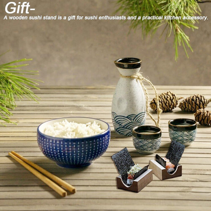 Sushi-rollenhalter Aus Holz, Japanisches Sushi-Regal, Taco-ständer Aus Holz, Sushi-handrollenhalter,