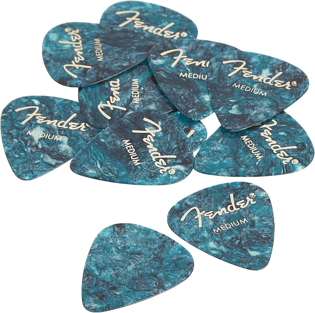 Fender Mustang Mikro-Verstärker, Schwarz, 2311300000 &amp; 351 Shape Premium Plektren (12 Stück) für E-G