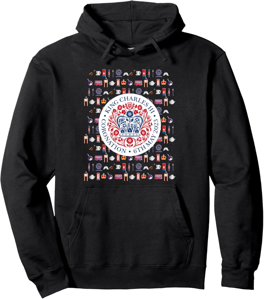 Erinnerungsstücke von König III. Charles, Königskrönung 2023 Pullover Hoodie