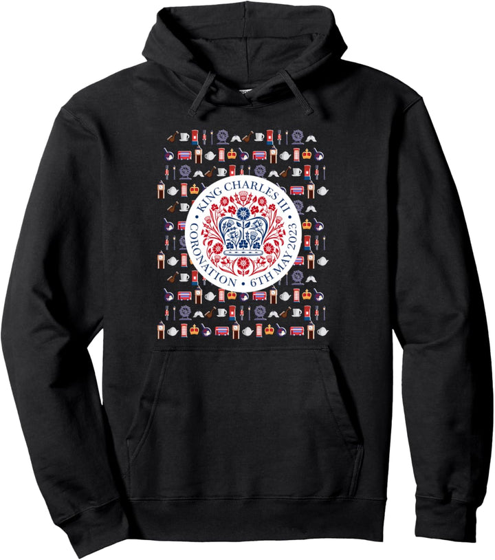 Erinnerungsstücke von König III. Charles, Königskrönung 2023 Pullover Hoodie
