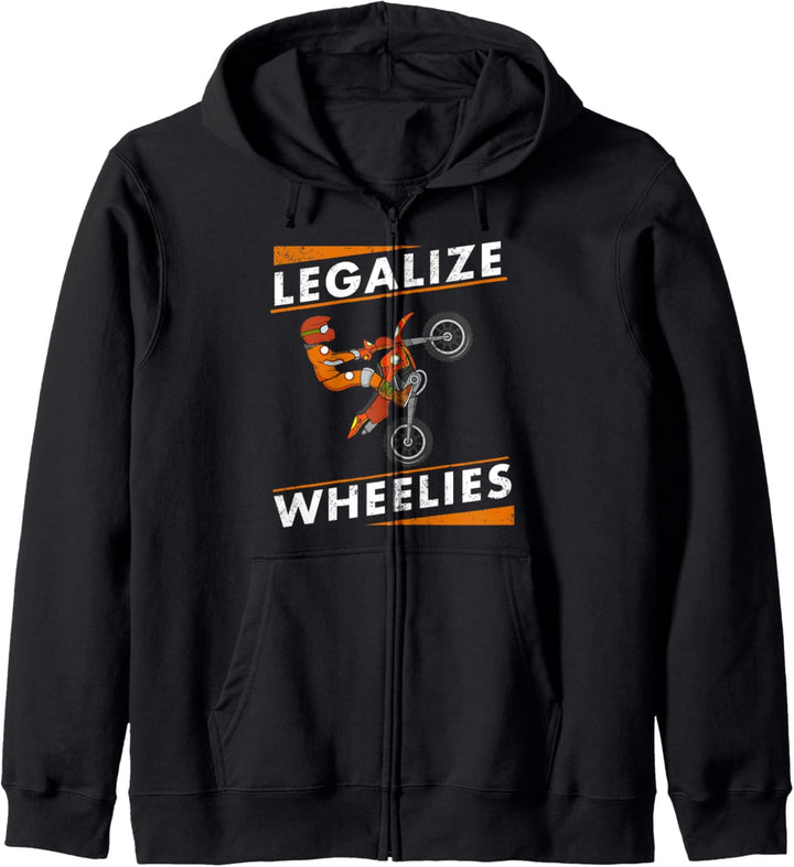 Legalize Wheelies Design für einen Enduro Fahrer Kapuzenjacke