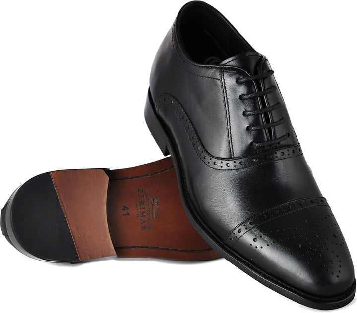 Zerimar Schuhe für Männer Erhöhen Sie 7 cm | Herrenschuhe mit Erhöhungen | Schuhe die ihre Höhe erhö