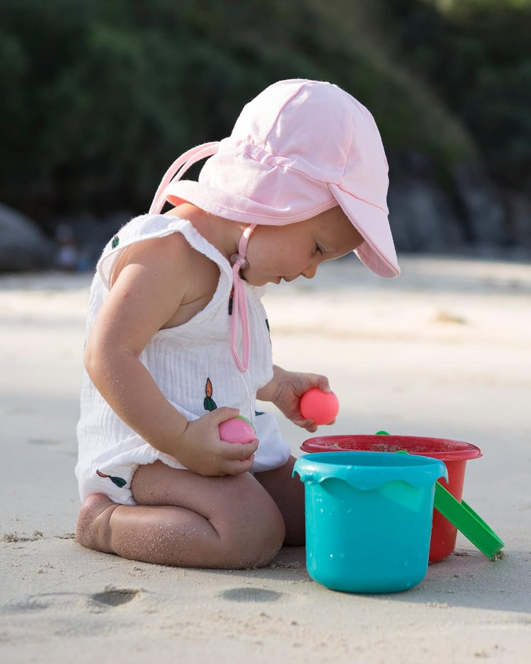 FURTALK Baby Kleinkind Sonnenhut UPF 50+ UV-Schutz Mädchen & Jungen Sommer Kappe Kinder Strand Mütze