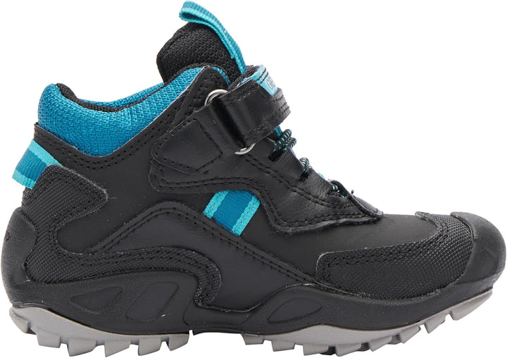 Geox Jungen J New Savage Boy B A Sneaker 34 EU Black Petrol, 34 EU Black Petrol
