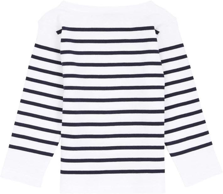 Armor Lux Mädchen Amiral T-Shirt, 2 Jahre Mehrfarbig (Blanc/Navire 400)