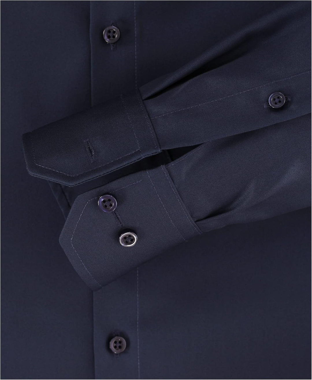 Venti Herren Twill Hemd unifarben extra Langer Arm 72cm Modern Fit 40 Dunkelblau, 40 Dunkelblau
