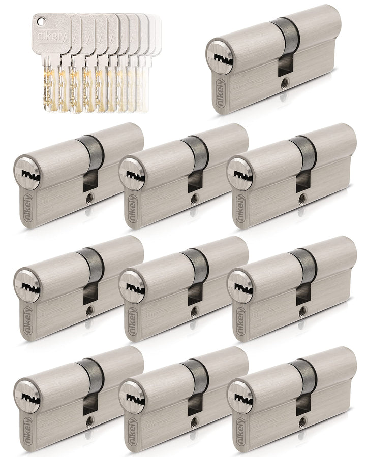 GERCAR Pro 10x Schliesszylinder 45/45 gleichschliessend Set 10 Profilzylinder inkl. 50 Schlüssel - 9