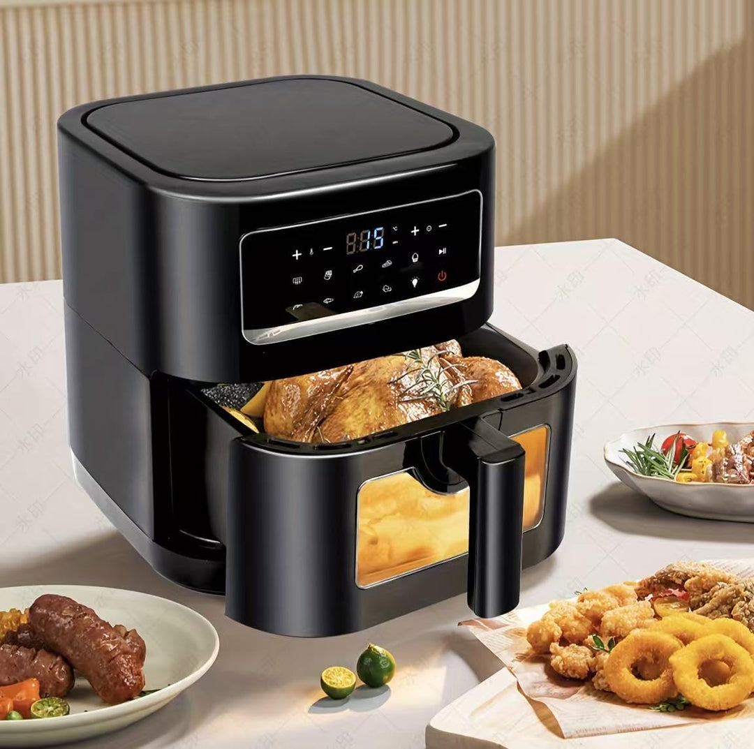 7L Heissluftfritteuse mit Sichtfenster | Airfryer Klein Eingebaute Beleuchtung, 9-in-1 Kochprogramme