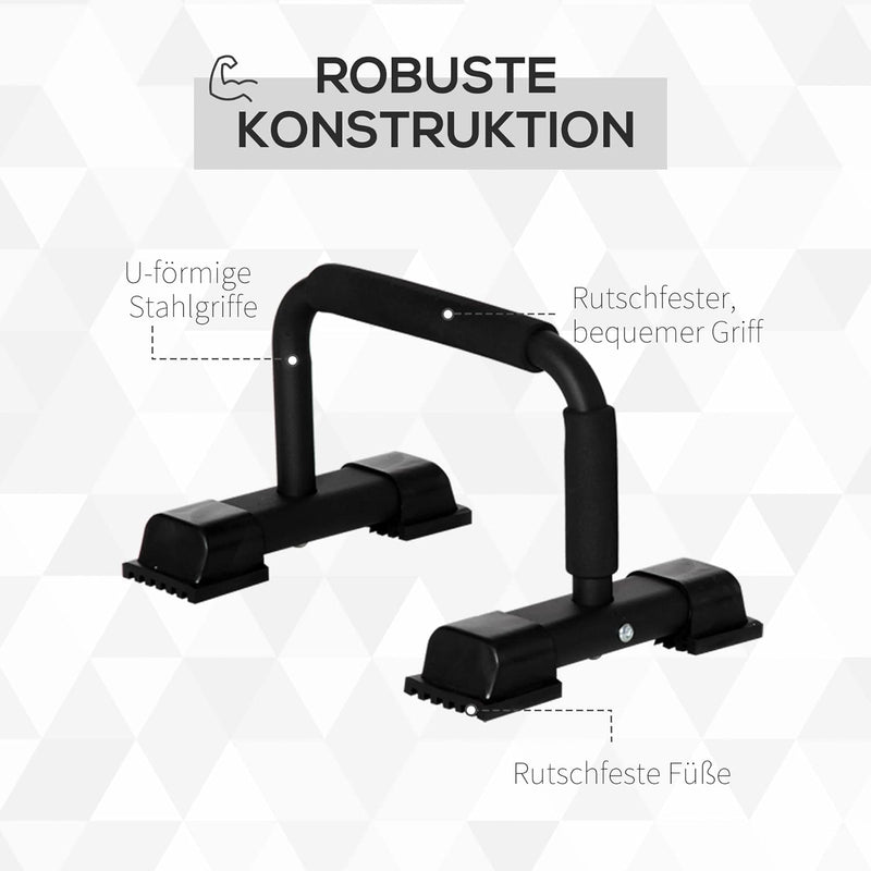 HOMCOM Liegestützgriffe 2er Set rutschfest Push Up Griffe Push up Bars Parallettes Liegestützen für