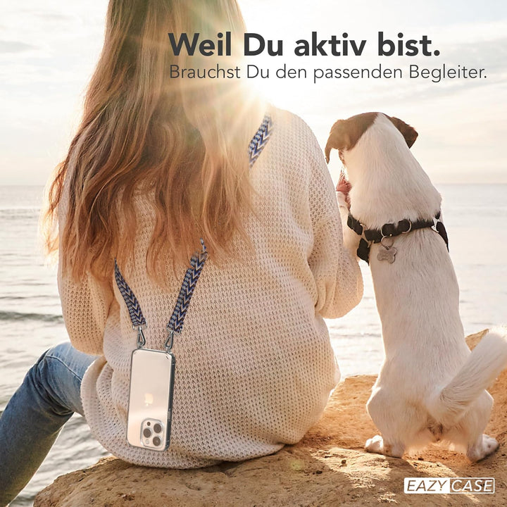 EAZY CASE Handykette - Verstellbares Taschenband kompatibel mit iPhone 15 Pro, Schulterriemen, Handy
