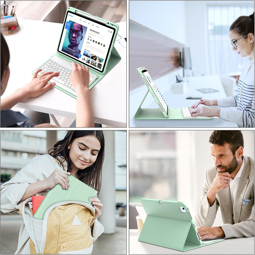 Tastatur für iPad Air 13 M4 2026/M3/M2 2025/2024, Hülle mit Tastatur für iPad Pro 12.9 6/5/4/3 Gener