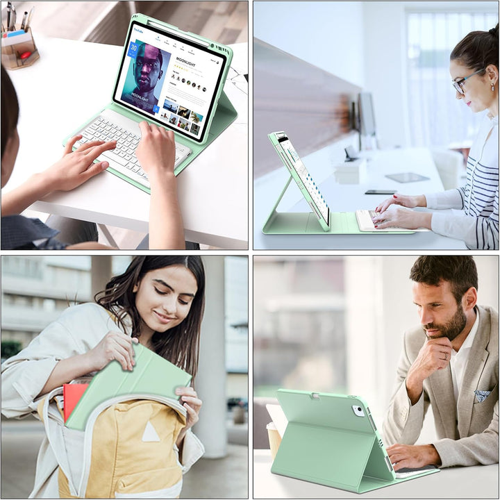 Tastatur für iPad Air 13 M4 2026/M3/M2 2025/2024, Hülle mit Tastatur für iPad Pro 12.9 6/5/4/3 Gener