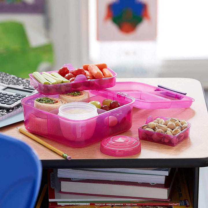Sistema Bento Box TO GO Brotdose Kinder mit Fächern | 1,25 L Lunchbox mit auslaufsicherem Joghurt-/F