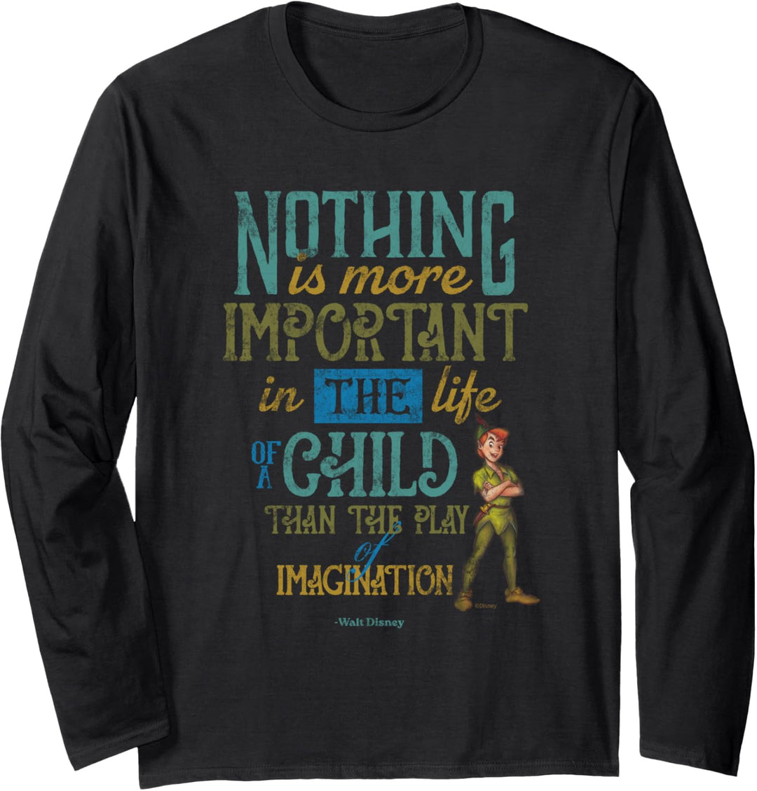 Disney 100 Walt Disney Quote Imagination Peter Pan D100 Langarmshirt
