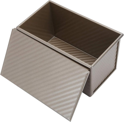 Backform mit Deckel, Toastbrotform Brotbackform Kohlenstoffstahl Brot Kuchen Backen Rechteck Laib Pa