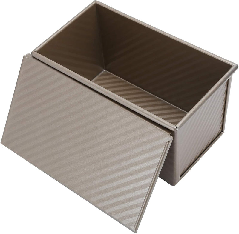 Backform mit Deckel, Toastbrotform Brotbackform Kohlenstoffstahl Brot Kuchen Backen Rechteck Laib Pa