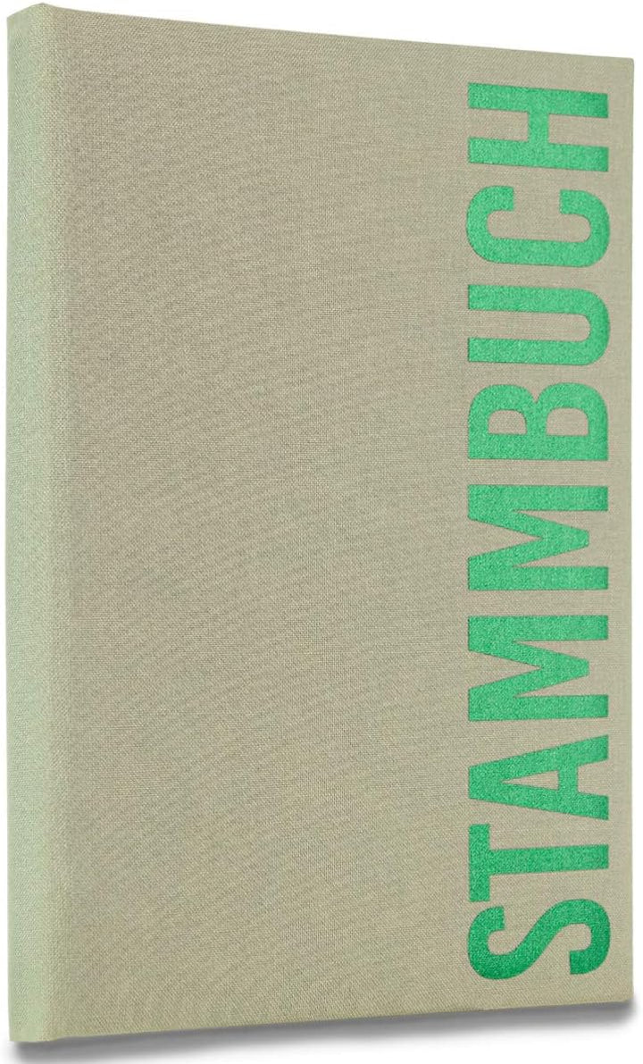 Hochzeitideal – Stammbuch der Familie Serie Alto blassgrün 21,0 cm x 15,0 cm - Buchbinderleinen Stam