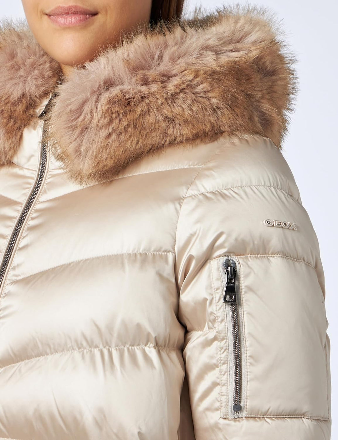 Geox Damen W Backsie Jacket 46 MOONBEAM, 46 MOONBEAM