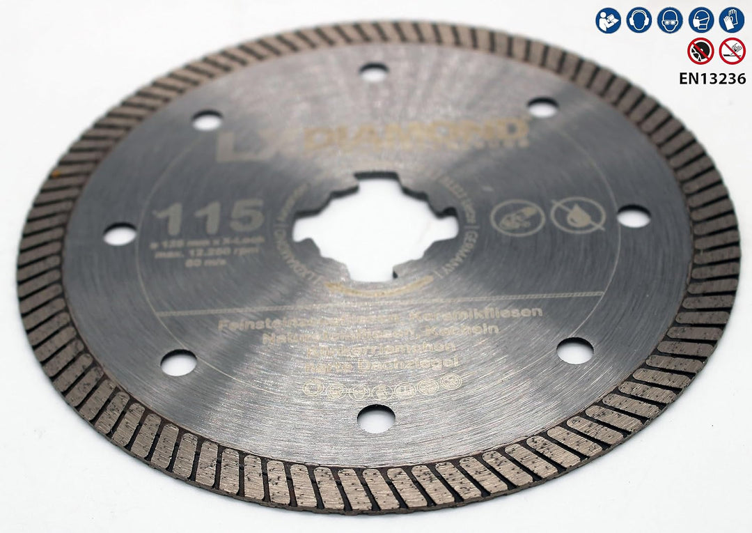 LXDIAMOND Diamant-Trennscheibe 115mm Premium Diamantscheibe für Feinsteinzeug Fliesen Natursteinflie