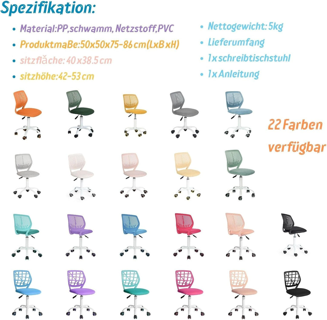 FurnitureR Bügelhocker ergonomisch, höhenverstellbar, ohne Armlehnen, Netzrückenlehne, Sitzfläche 38
