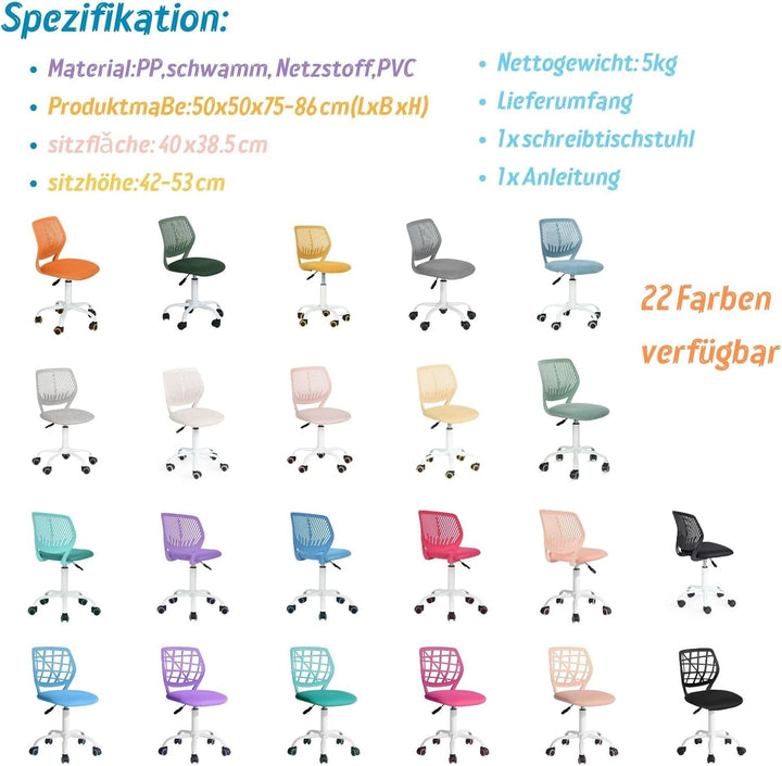 FurnitureR Bügelhocker ergonomisch, höhenverstellbar, ohne Armlehnen, Netzrückenlehne, Sitzfläche 38