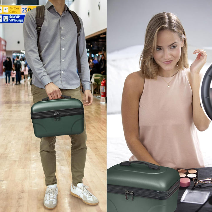 Kinston Kosmetiktasche für Reisen, Kosmetiktasche, grosses Fassungsvermögen Grün (Vert Anglais) Modè