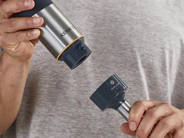 Kenwood Triblade XL+ HBM60.002GY Stabmixer - Pürierstab mit TriBlade-System, Einstellbare Geschwindi