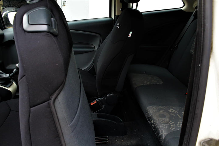 Italfodere Paar Vordersitzbezüge kompatibel mit Fiat 500 ab 2007, schwarz