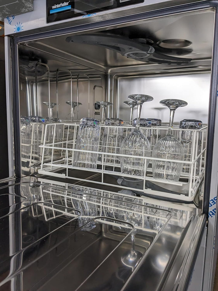 Gläserspülkorb Drahtgitterkorb 400x400 mm - 4 Reihen | Made in EU | Gläserkorb für Gastronomie | Pro