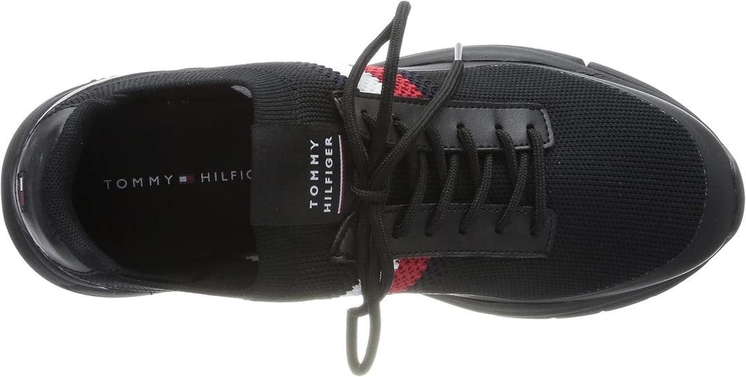 Tommy Hilfiger Herren Premium Lightweight Runner Knit Runner Sneaker 40 EU Schwarz, 40 EU Schwarz