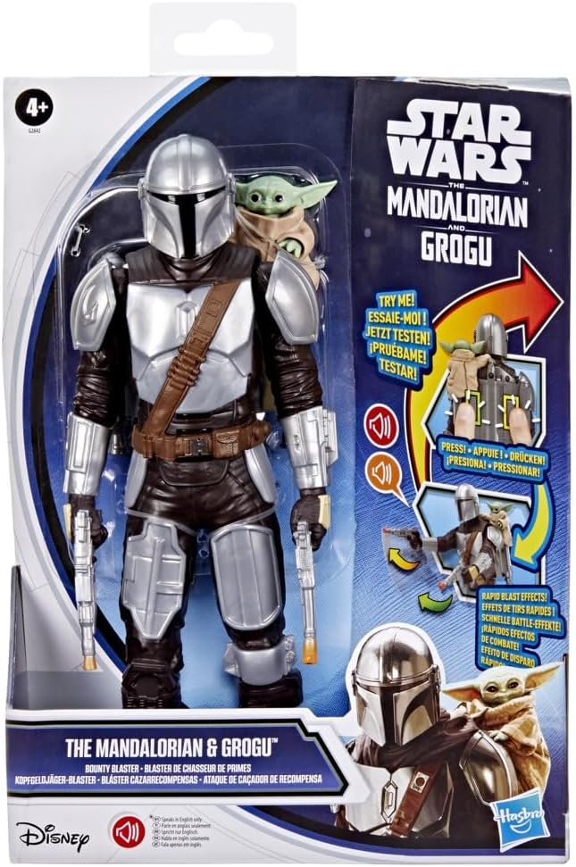 Star Wars The Mandalorian & Grogu Kopfgeldjäger-Blaster, Action-Figur (28 cm) mit Soundeffekten, int