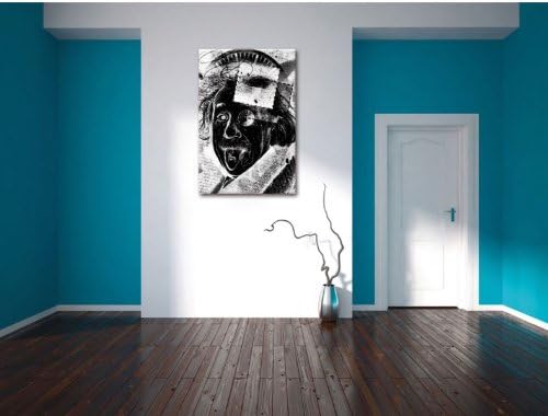 Einsteins secret negative Leinwandbild Bild auf Leinwand, XXL riesige Bilder fertig gerahmt mit Keil