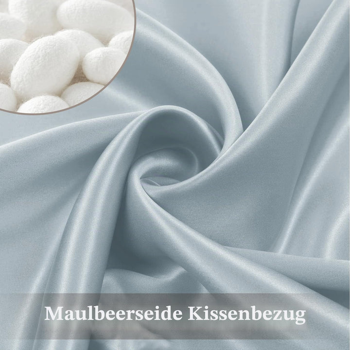Adubor 100% Seidenkissenbezug 40x80cm für Haar und Haut, mit verstecktem Reissverschluss, beide Seit