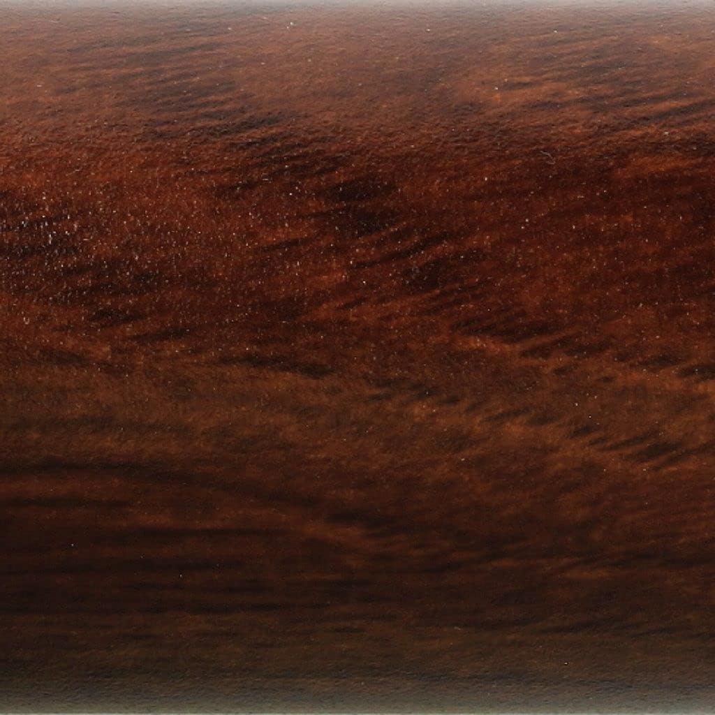 TIBU Aluminium Rundrohr Ø 43 x 2 mm Holz - Nussbaum Holzdekor Länge: 1300 mm / 130 cm / 1,3 m 1300 m