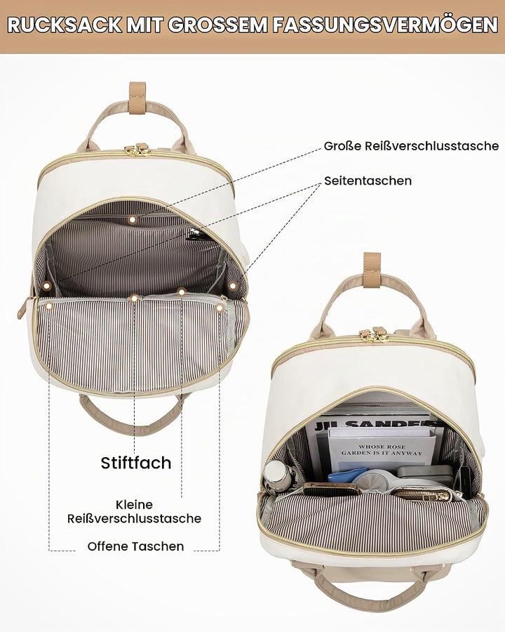 LOVEVOOK Rucksack Damen, 17 Zoll Laptop Schulrucksack Reiserucksack Wasserdicht Arbeitstasche Backpa
