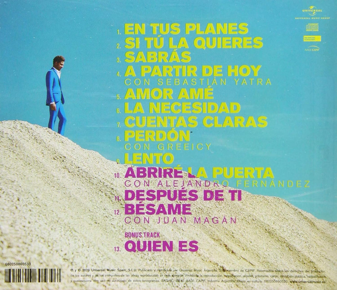 En Tus Planes, Audio-CD