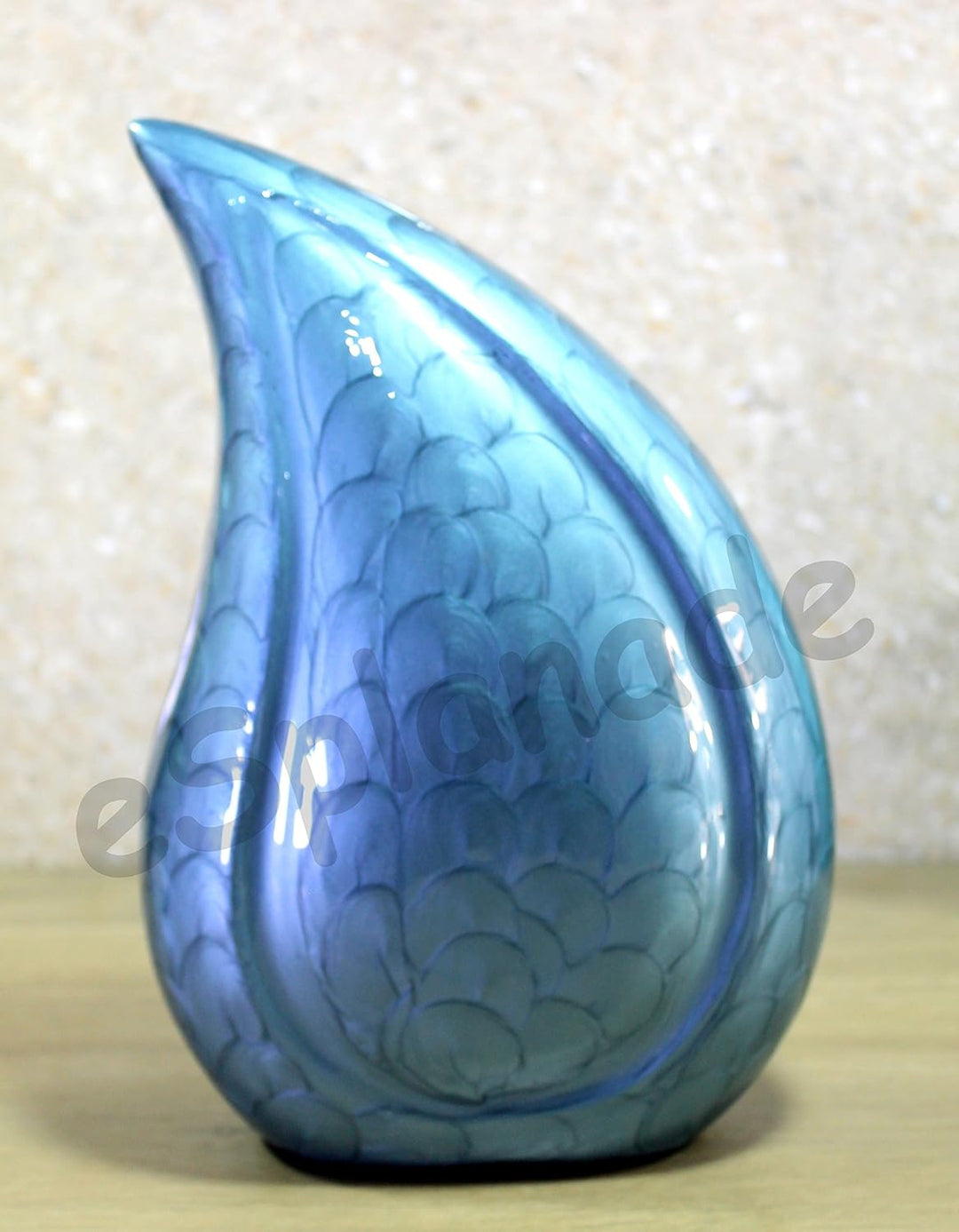 eSplanade Teardrop Cremation Urn Memorial Container Jar Pot | Cremation urn | Metal urn | Burial urn