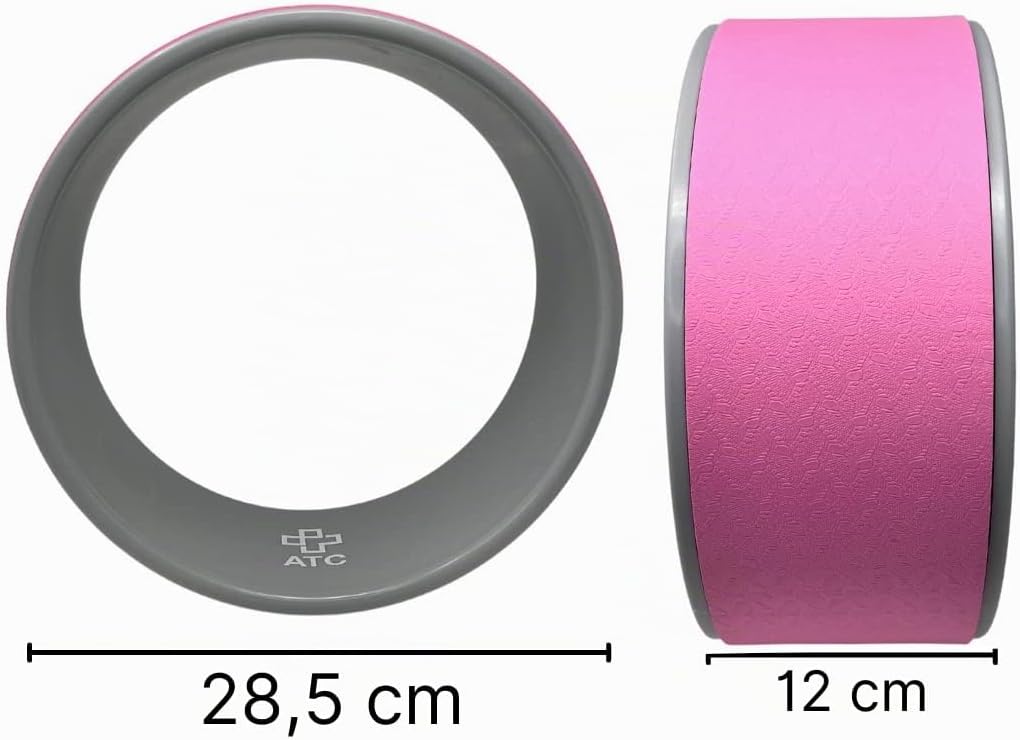 Yoga Rad Hilfsmittel für Asanas, Pilates- und Yogaübungen - Rückenrolle, Backbend, Pilates Rad, pink