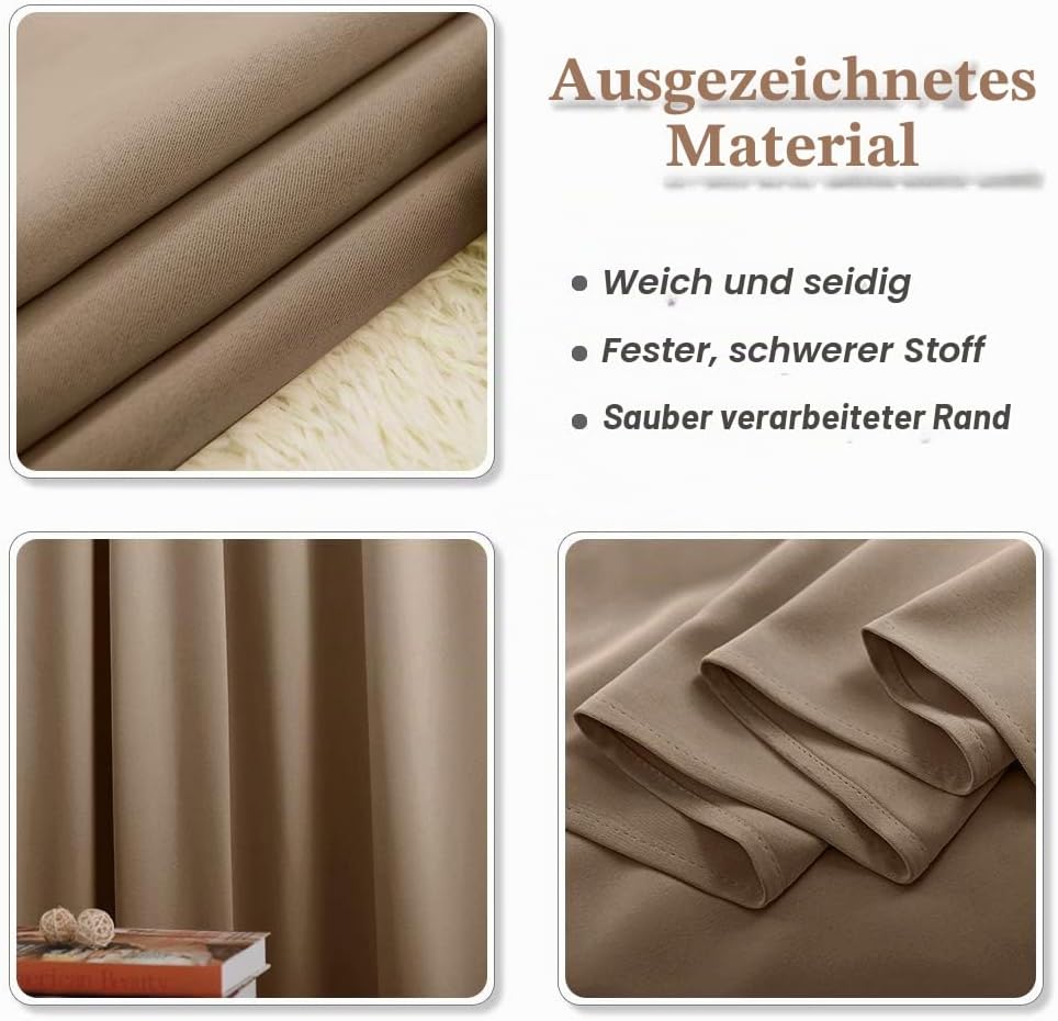 PONY DANCE Gardinen Wohnzimmer Modern Kurz 2 Stücke H 114 x B 132 cm Scheibengardine Blickdicht Verd