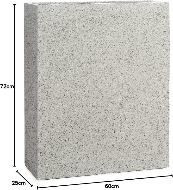 Pflanzwerk® Pflanzkübel Divider Granit Grau 72x60x25cm *Frostbeständiger Blumenkübel* *UV-Schutz* *Q