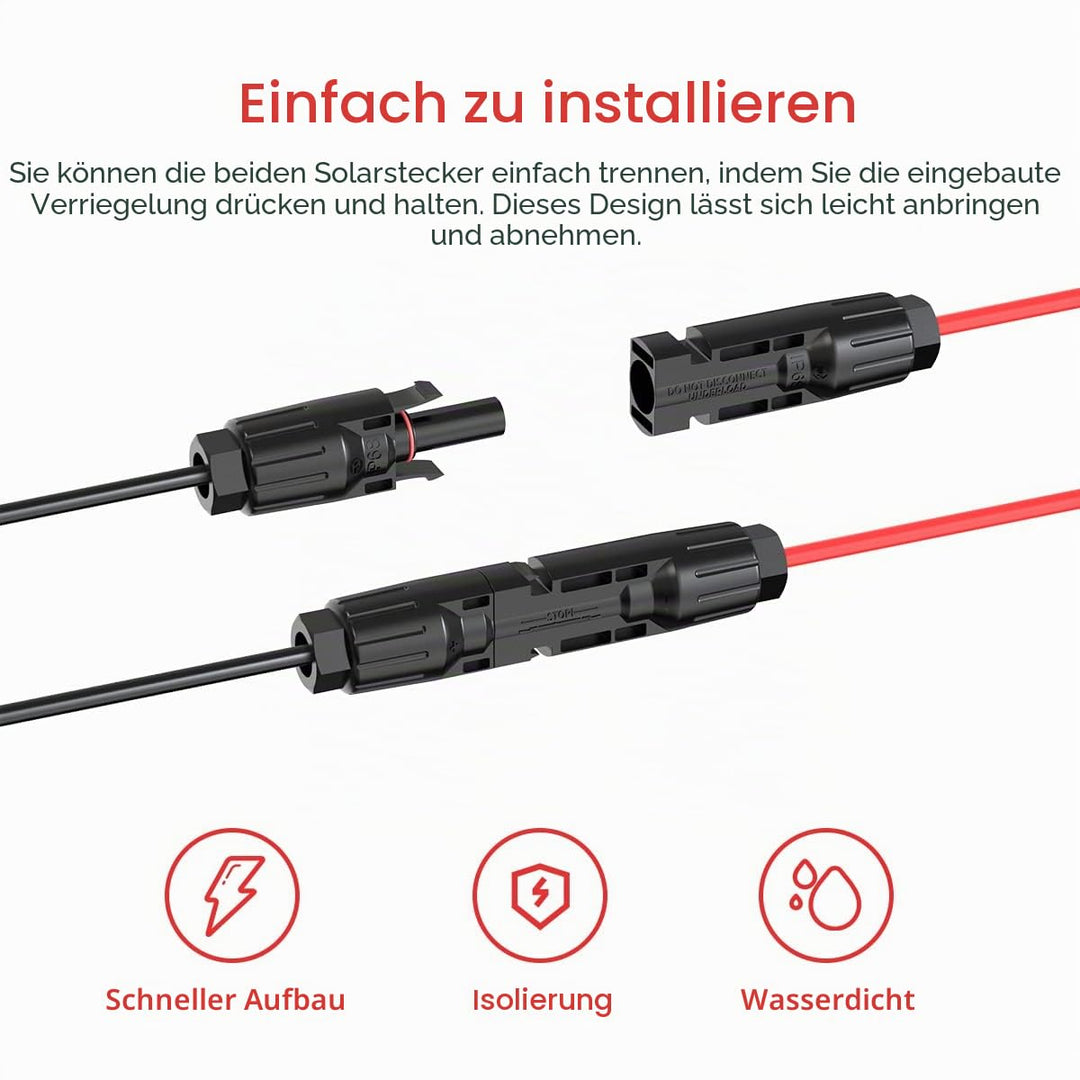 ELFCULB Solar auf Anderson Kabel 10AWG Solarladekabel 45A Anderson Stecker für Powerstation Solarpan