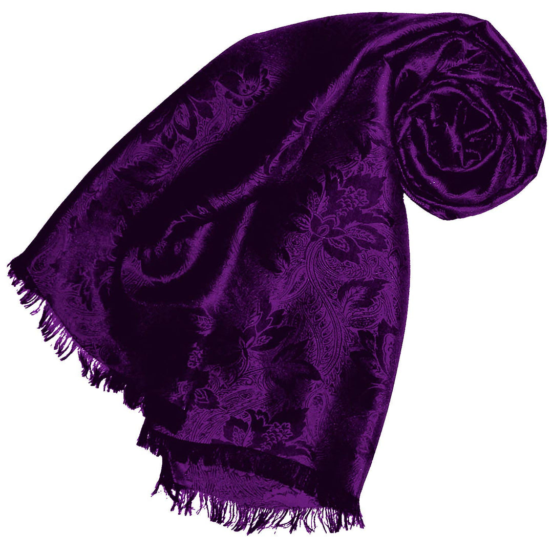 Lorenzo Cana Damen Schal Tuch elegant gewebt in Damast - Webung florales Paisley Muster aus Viskose