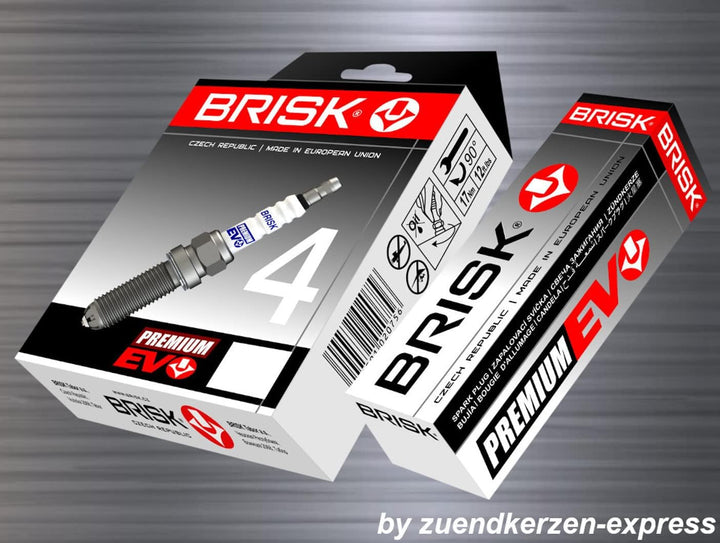 BRISK Premium EVO DR15SXC 1898 Zündkerzen, 4 Stück