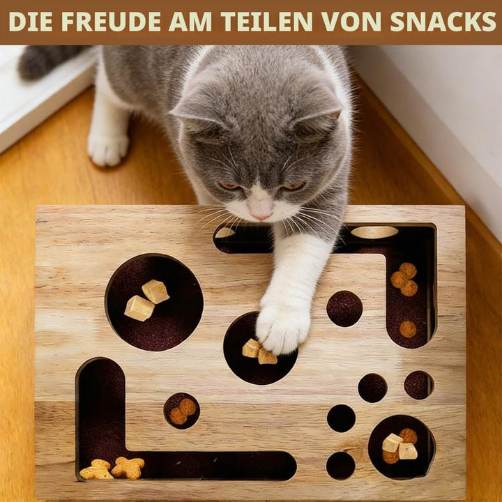 Katzen Krallenfeiler Spielbox, Krallenpflege Board & Interaktives Kratzspielzeug für Katzen, 30x25 c