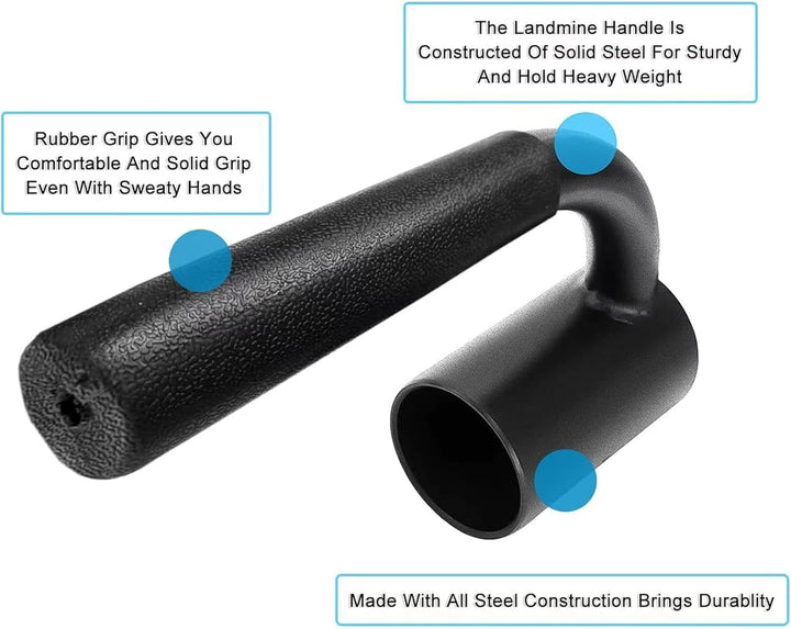 Aoneky Einhandgriff für 50mm Olympische Landhantel | T-Bar Row Landmine Handle Griff für Olympic Bar