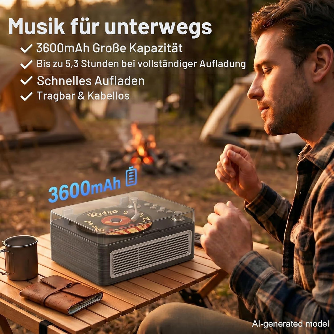 Gueray Tragbarer CD Player Bluetooth CD-Player mit Lautsprecher &amp; Radio &amp; Fernbedienung Unterstützt